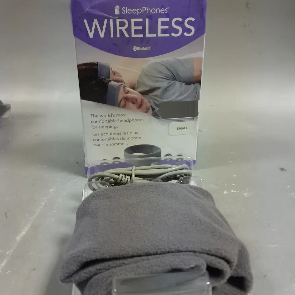 BOXED SLEEP PHONES WIRELESS SLEEPING HEADPHONES IN GREY - S