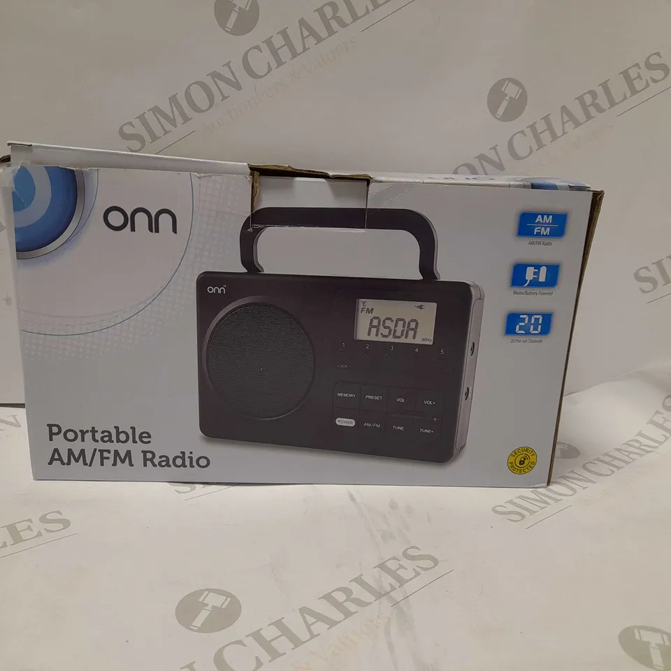LOT OF APROX 10 ASSORTED ONN ITEMS - RADIO-ALARM CLOCK-HEADSET