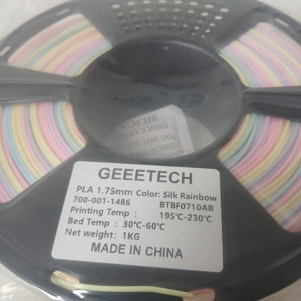 GEETECH PLA 1.75MM SILK RAINBOW FILAMENT – 1KG SPOOL