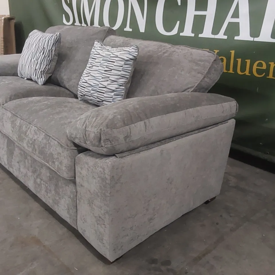 QUALITY DESIGNER WATERFORD 3 SEATER FABRIC UPHOLSTERED SOFA