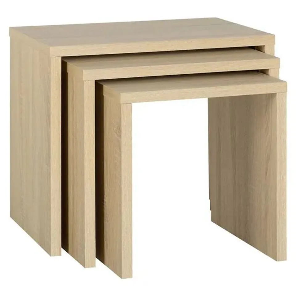 BOXED CAMBOURNE NEST OF TABLES IN LIGHT SONOMA OAK