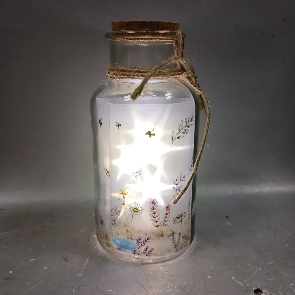 PERSONALISED ME TOO YOU JAR FLORAL LED JAR  RRP £20
