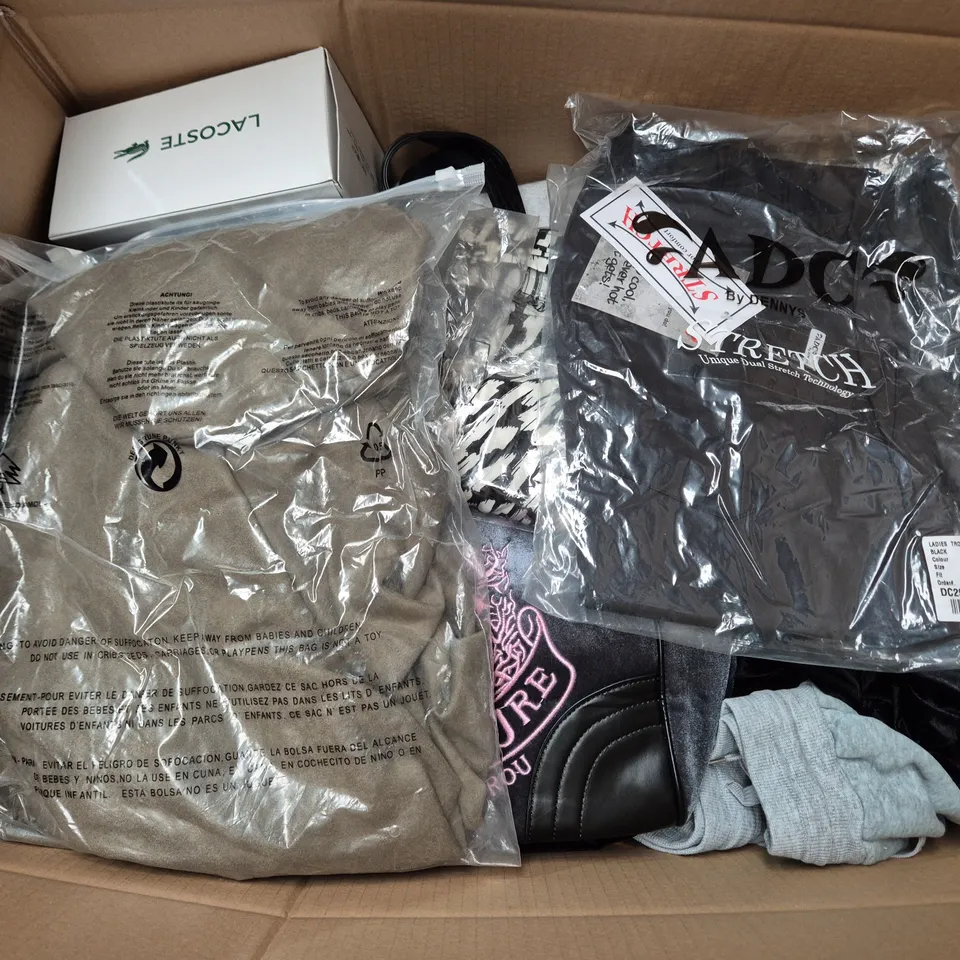 APPROXIMATELY 25 ASSORTED CLOTHING AND FASHION PRODUCTS IN VARIOUS STYLES AND SIZES - COLLECTION ONLY