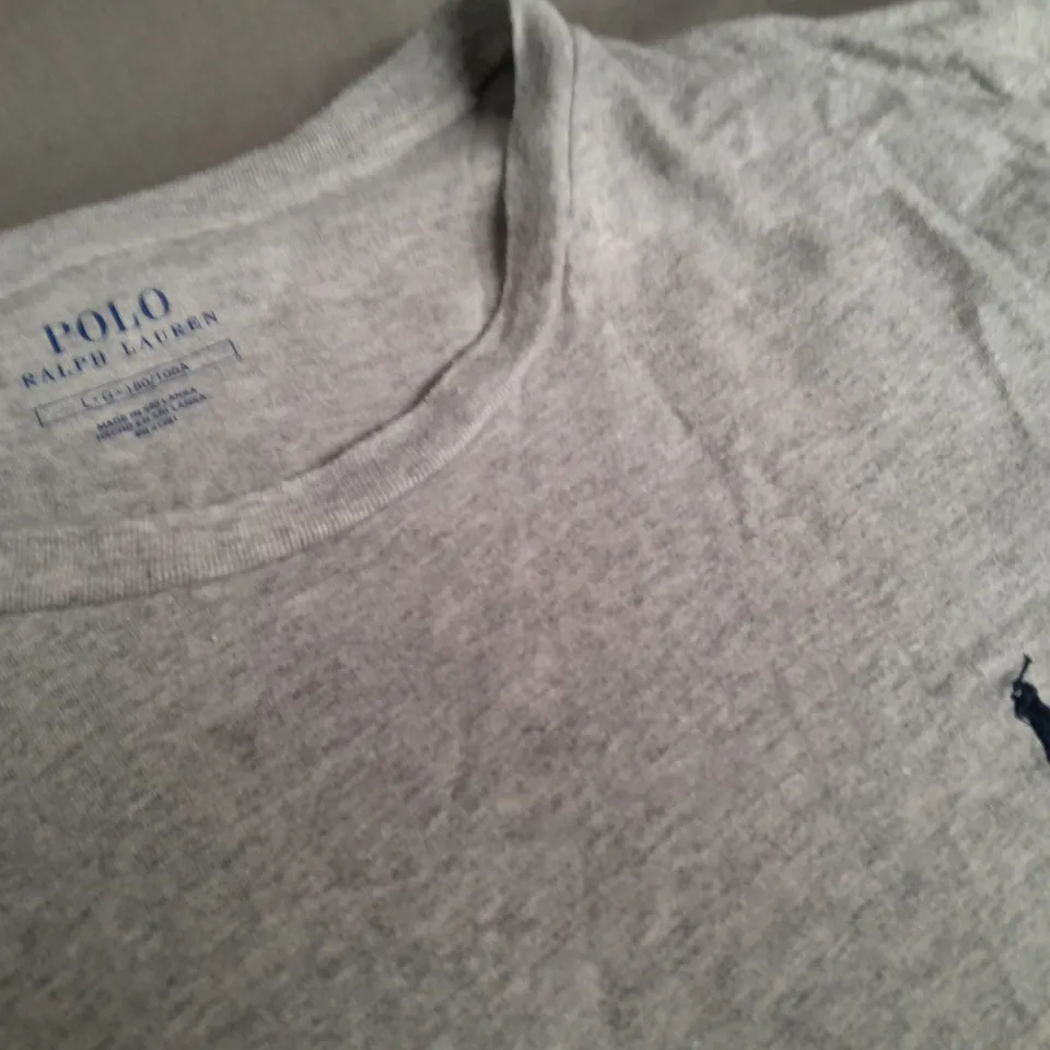 POLO RALPH LAUREN GREY T-SHIRT - L