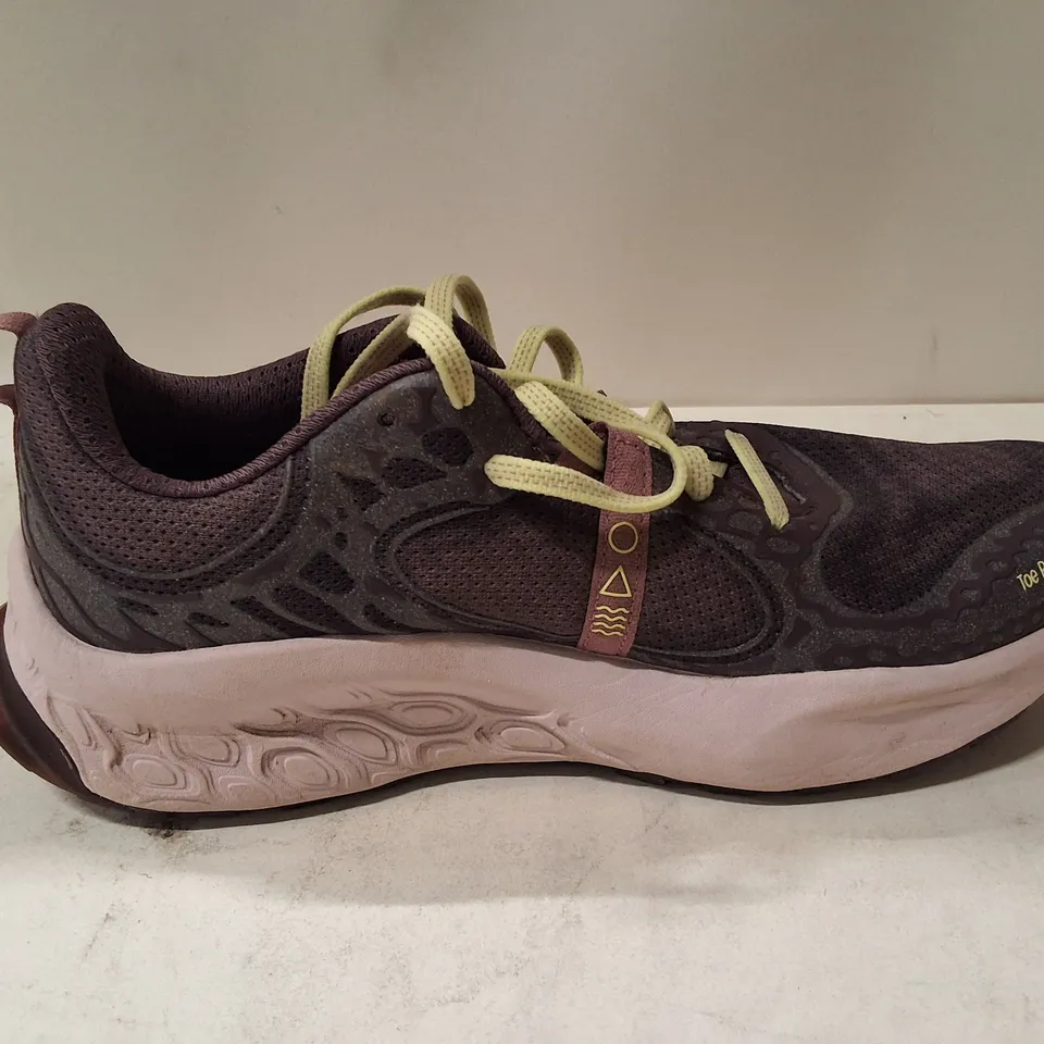 NEW BALANCE HIERRO TRAIL RUNNING SHOES – UK 6.5 (US 8.5, EU 40) BROWN/PURPLE