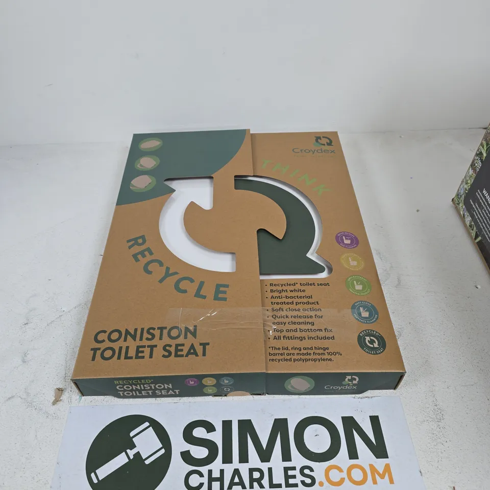 CROYDEX CONISTON TOILET SEAT – RECYCLED, WHITE, SOFT-CLOSE