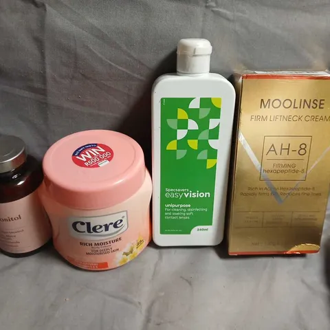 APPROXIMATELY 15 ASSORTED HEALTH & BEAUTY PRODUCTS TO INCLUDE MOONLINSE, CLERE AND EASY VISIONS