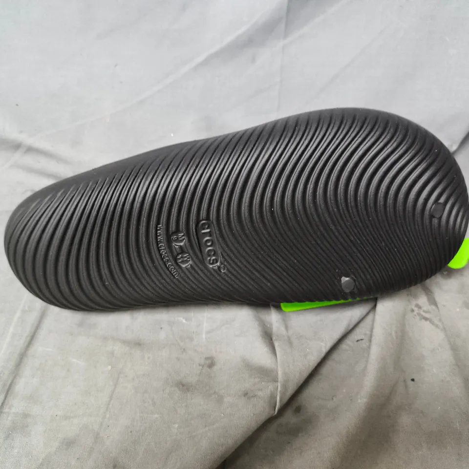 UNBOXED CROCS BLACK SLIP-ON SANDALS – UK SIZE M 8, W 9