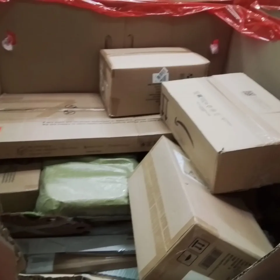 PALLET OF ASSORTED HOUSEHOLD GOODS AND PRODUCTS TO INCLUDE;PLAYPEN,DINING SET,VIBRATION EXERCISE MAT