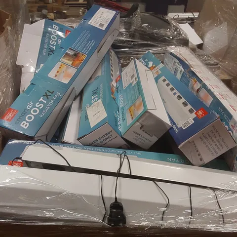 PALLET CONTAINING A LARGE QUANTITY OF SMART AIR BOOST XL RADIATOR FANS ECT