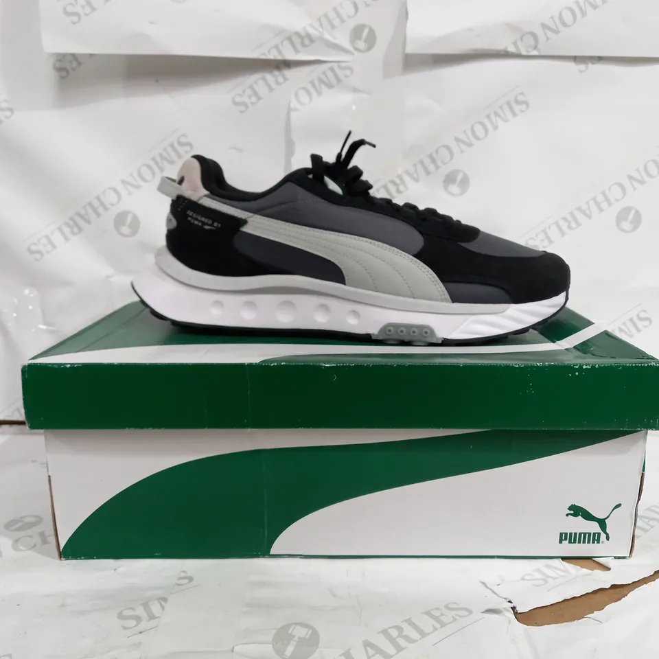 PUMA WILD RIDER TRAINERS IN BLACK AND GREY- SIZE 11 UK