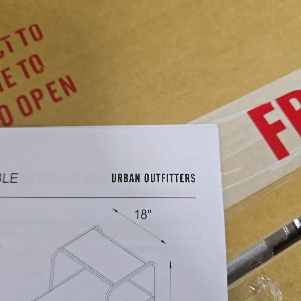 URBAN OUTFITTERS CHROME ALANA SIDE TABLE