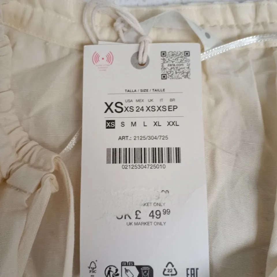 ZARA WOMAN BEIGE DRESS, XS – TAG ATTACHED 