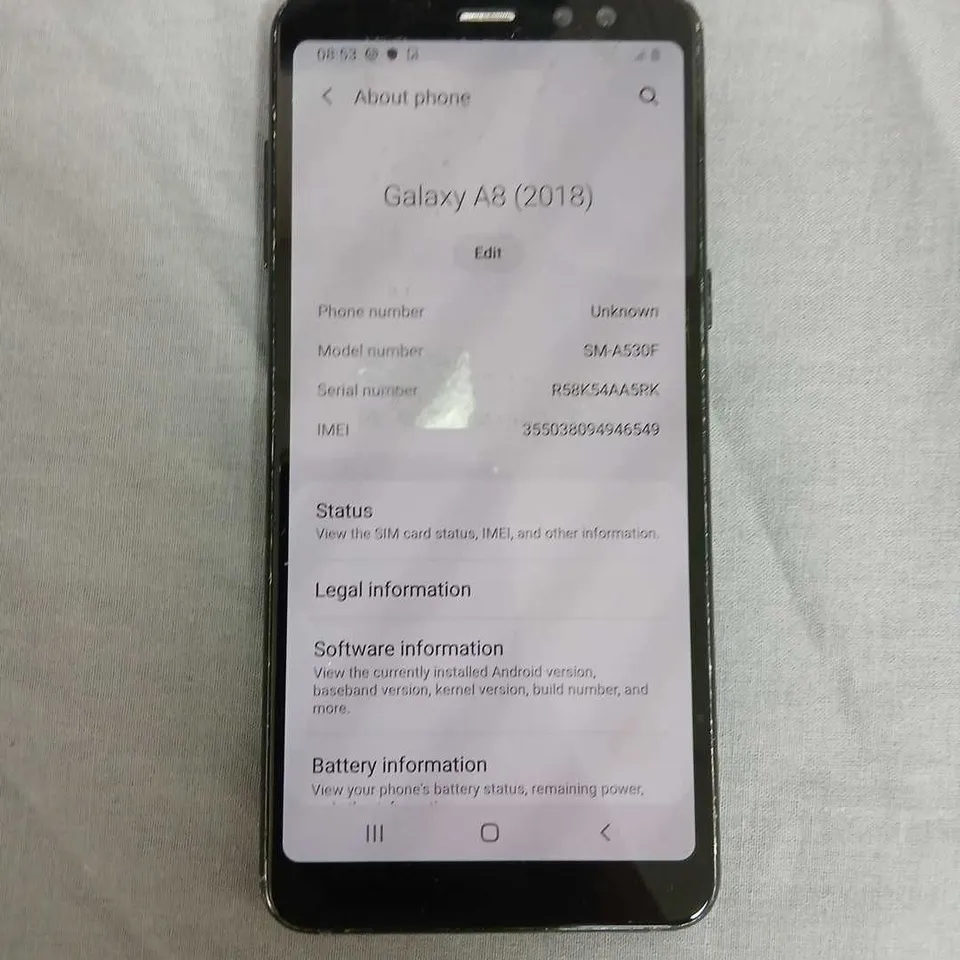 SAMSUNG GALAXY A8 (2018) SMARTPHONE – BLACK