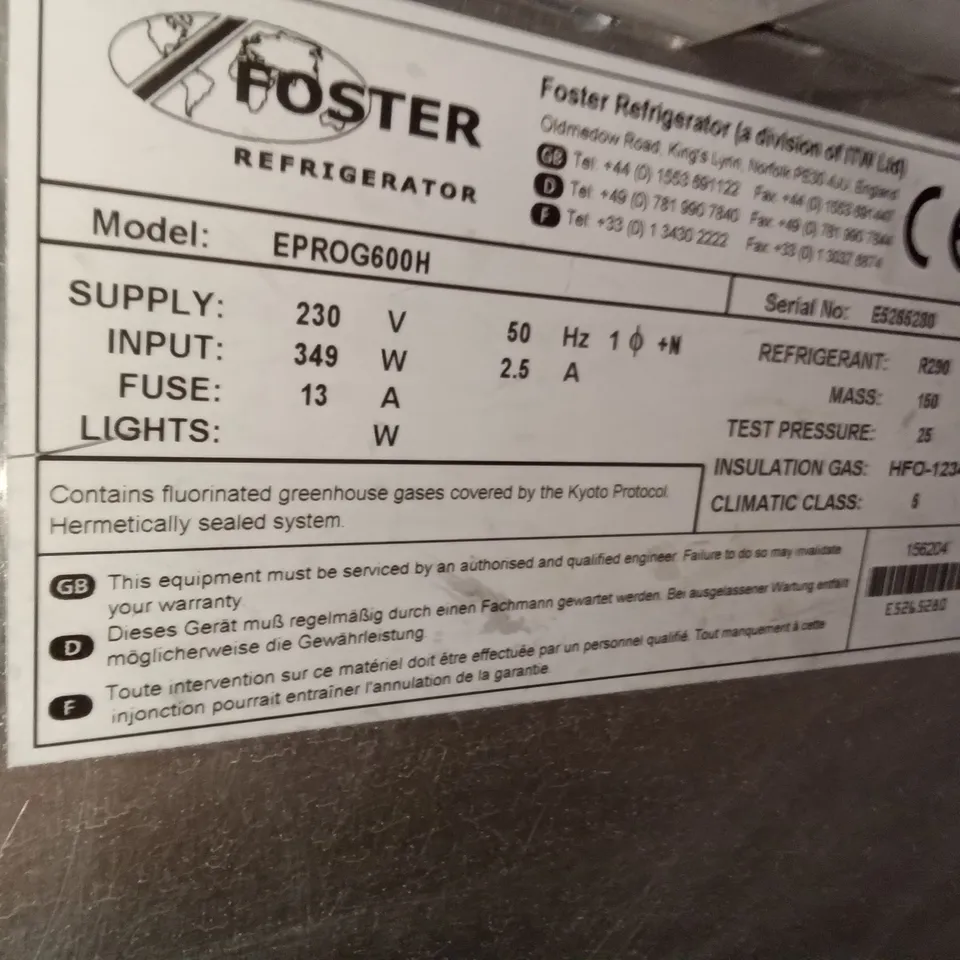 FOSTER EPROG600H REFRIGERATED UNIT