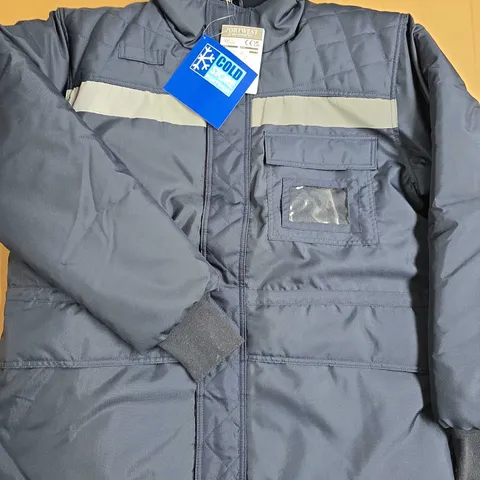 BRAND NEW COLD STORE JACKET IN NAVY - X-LARGE
