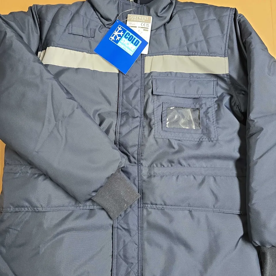 BRAND NEW COLD STORE JACKET IN NAVY - X-LARGE