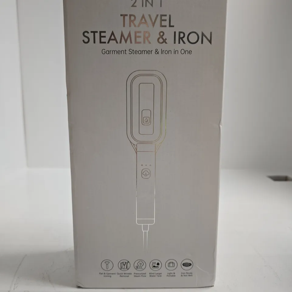 BOX OF APPROXIMATELY 10 ASSORTED ITEMS INCLUDING COLD AIR HUMIDIFIER, BLADELESS FAN AND TRAVEL STEAMER AND IRON