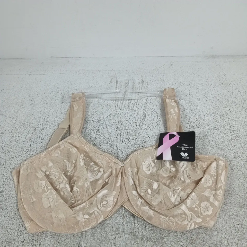 WACOAL THE AWARENESS BRA – BEIGE LACE, UK 34E (US 34DDD)