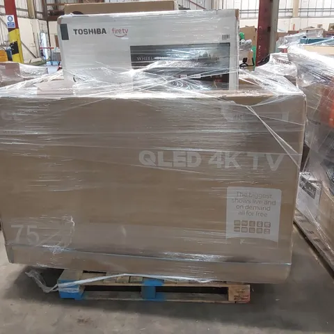 PALLET OF APPROXIMATELY 9 UNPROCESSED RAW RETURN TELEVISIONS TO INCLUDE;