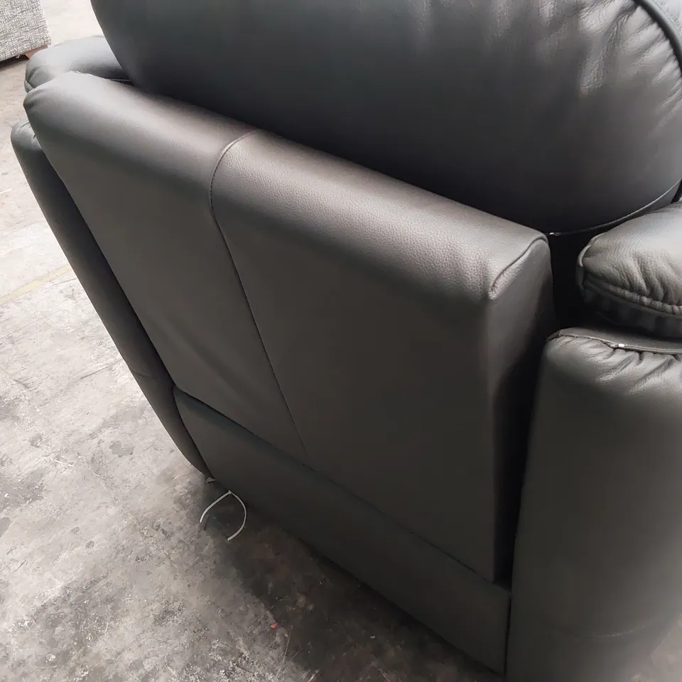QUALITY BRITISH DESIGNER G PLAN JACKSON POWER RECLINING EASY CHAIR CAMBRIDGE PETROL BLUE LEATHER 