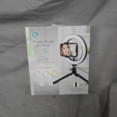 8-INCH STUDIO RING LIGHT WITH TRIPOD STAND
