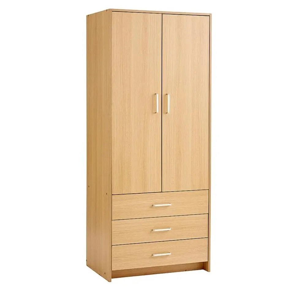 BOXED STRATFORD 3 DRAWER WARDROBE DESK (2 BOXES)