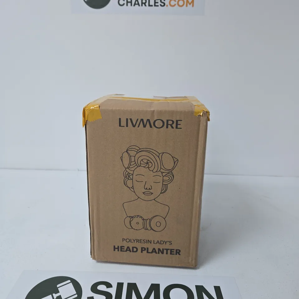 LIVMORE POLYRESIN LADY'S HEAD PLANTER