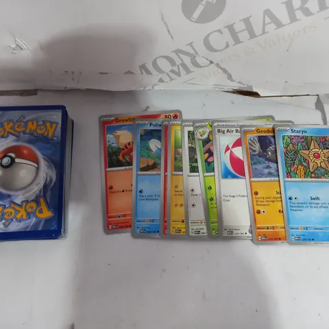 BOX OF APPROX 30 COLLECTABLE POKEMON TRADING CARDS