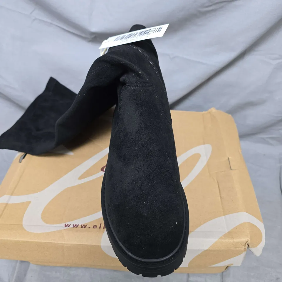 BOXED PAIR OF ELLA SHOES NICOLA BOOTS IN BLACK - SIZE 5