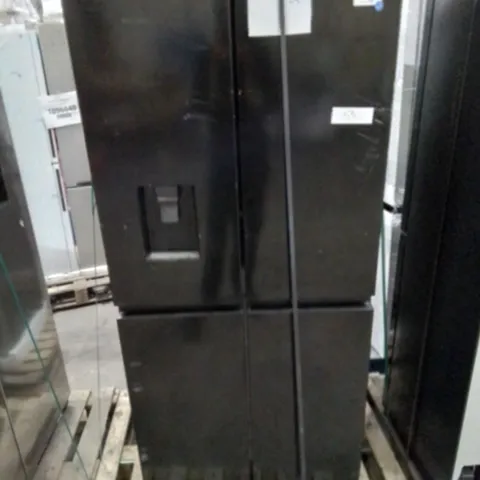 HISENSE FREESTANDING CROSS DOOR FRIDGE FREEZER BLACK - UNPROCESSED RAW RETURN