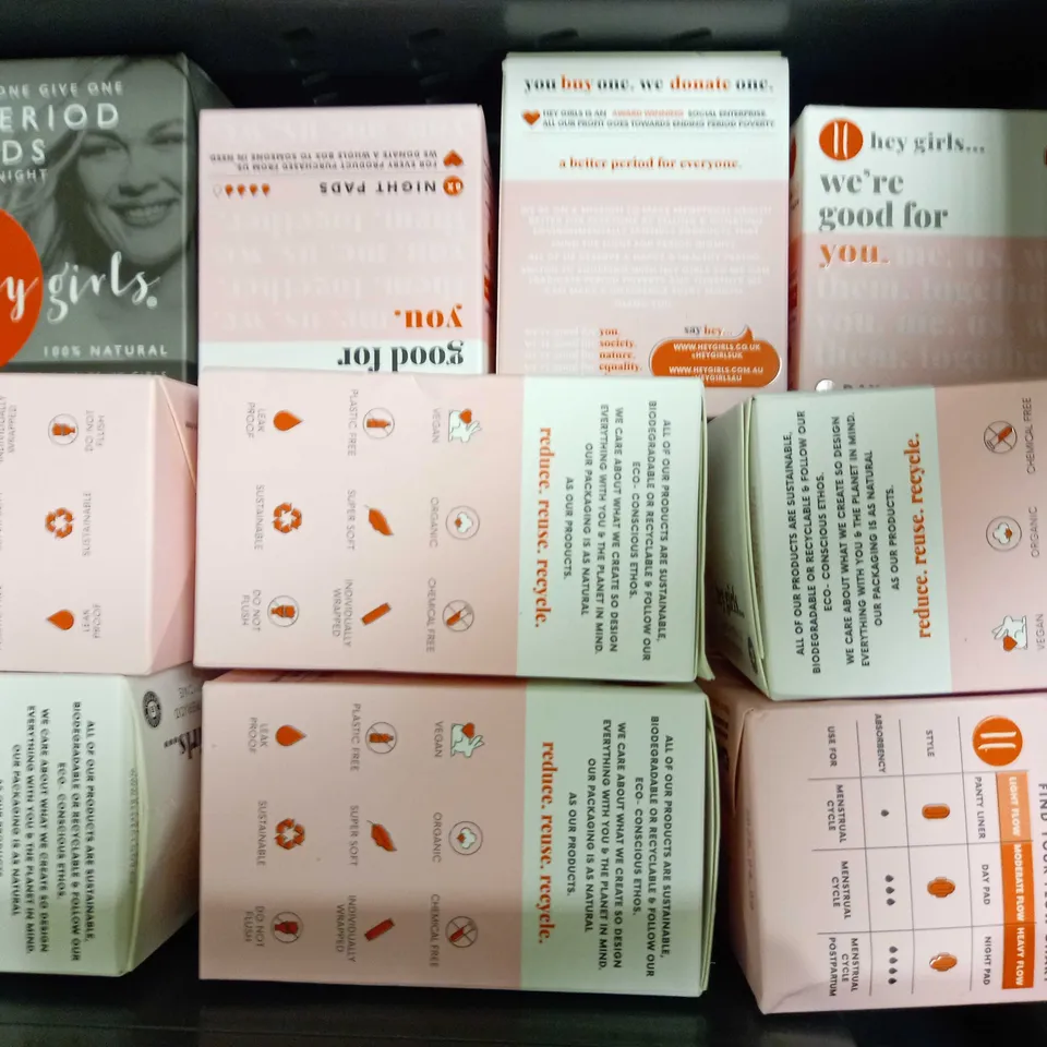 LOT OF APPROXIMATELY 18 PACKS OF ASSORTED PERIOD PRODUCTS