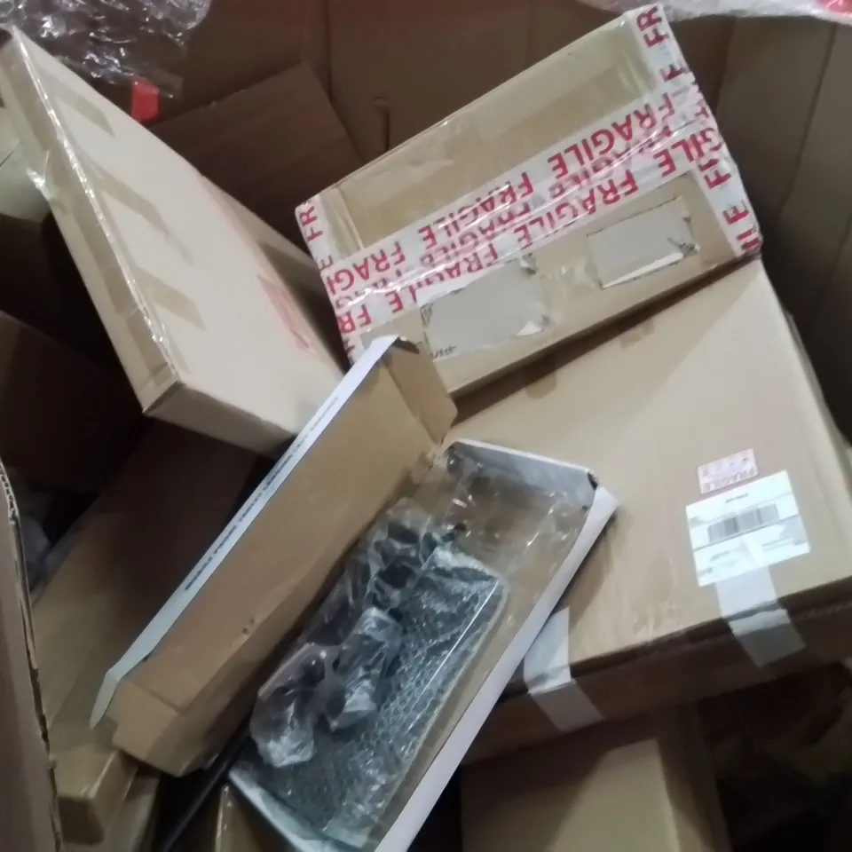 PALLET OF ASSORTED HOUSEHOLD GOODS AND PRODUCTS TO INCLUDE;AQUA ELITE V3,TENNIS RACKETS,UNICORN ROCKING HORSE