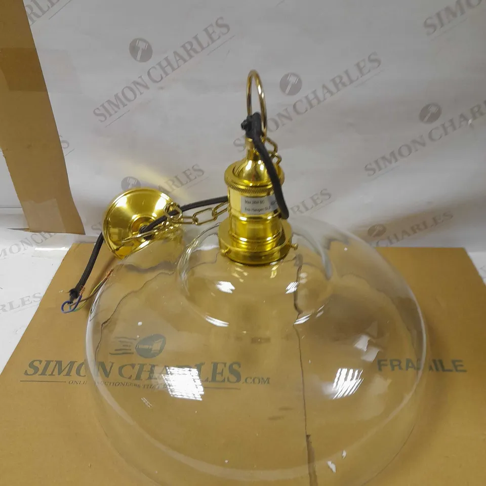 JOHN LEWIS ANTIQUE BRASS FINISH CLYDE CEILING LIGHT 