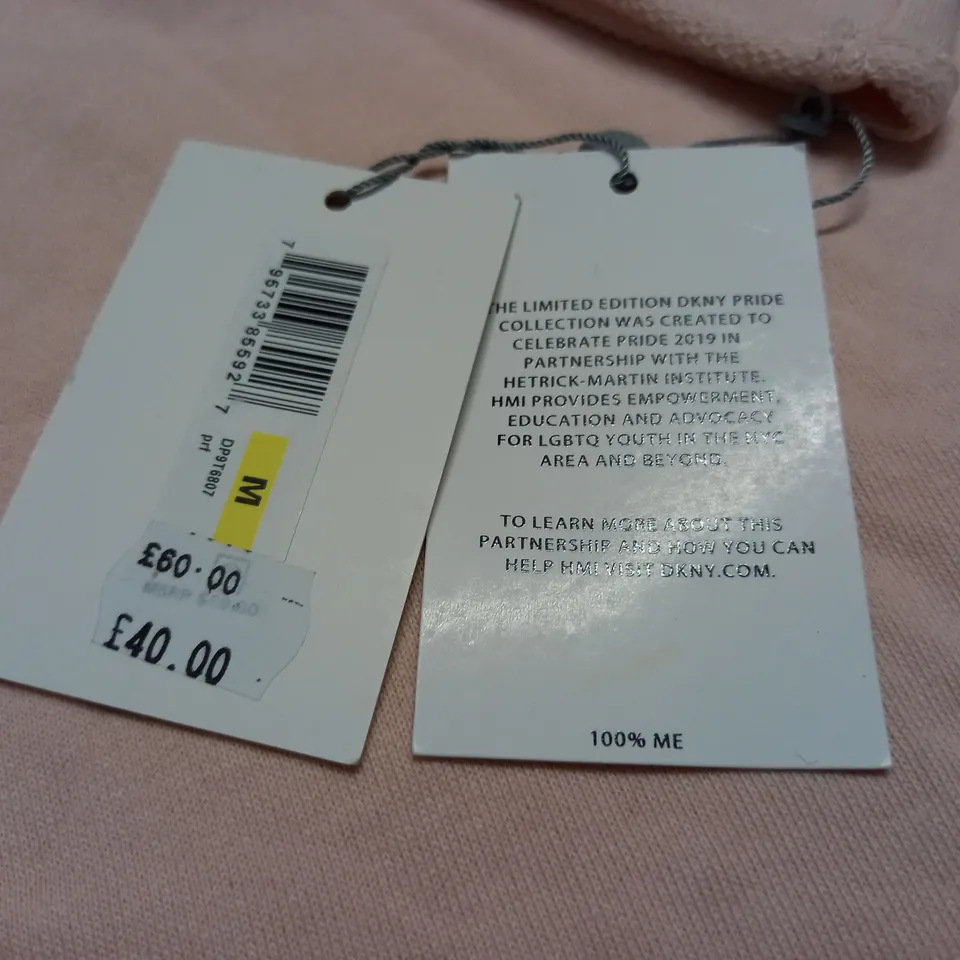 DKNY PALE PINK HOODIE - M