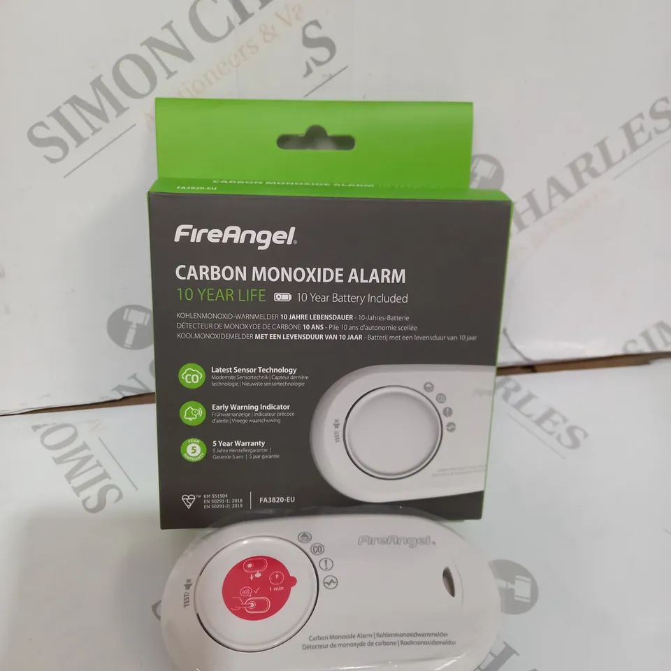 BOXED 10 YEAR LONGLIFE BATTERY CARBON MONOXIDE ALARM - FIREANGEL
