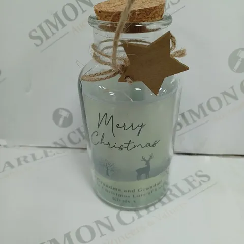 PERSONALISED CHRISTMAS SCENE LED JAR