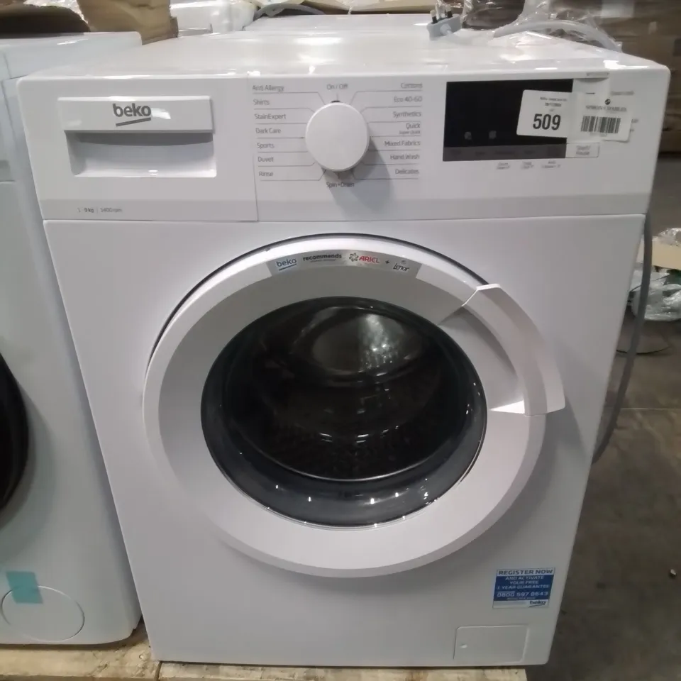 BEKO WTL94151W WASHING MACHINE FREESTANDING FRONT-LOAD 19.8 LBS (9 KG) 1400 RPM WHITE