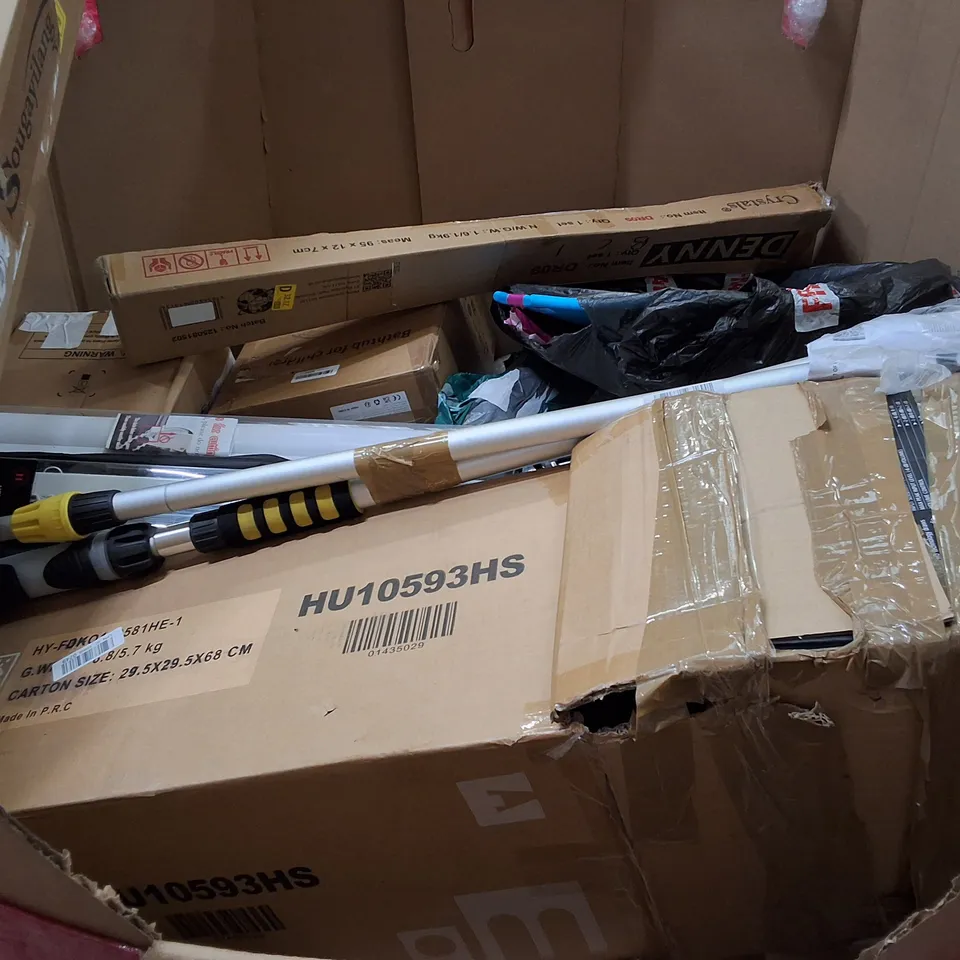 PALLET CONTAINING ASSORTED PRODUCTS INCLUDING HOT COLD WATER DISPENSER, AIR COOLER, VACUUM CLEANER, PATCHWORK NAP MAT & RETRACTABLE SAFETY GATE