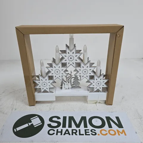 HOME STORIES 30CM STAR AND REINDEER CANDLE BRIDGE