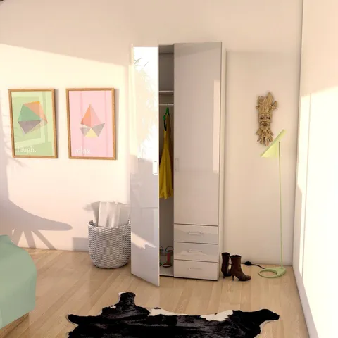 BOXED BHASKAR 2 DOOR WARDROBE (2 BOXES)