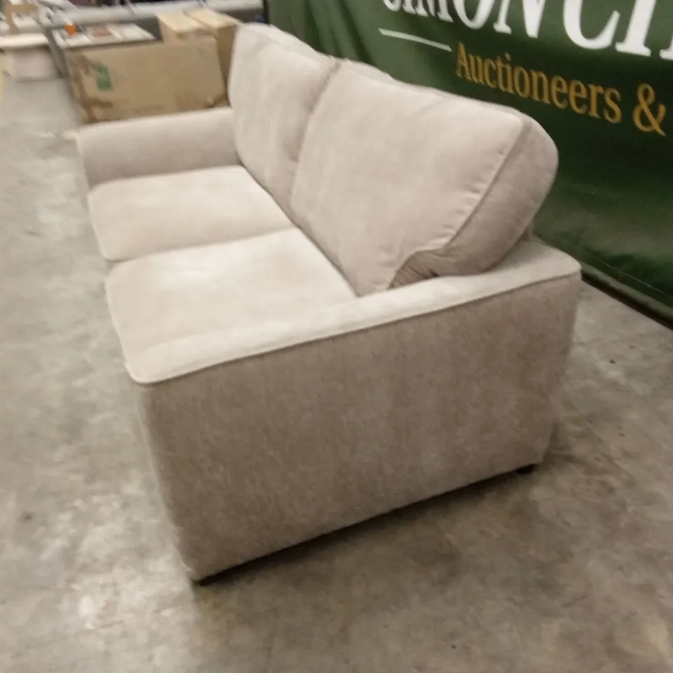 HARLOW 3 SEATER STANDARD BACK FABRIC SOFA - NATURAL RRP £649