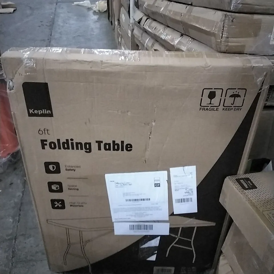 BOXED KEPLIN 6FT FOLDING TABLE 