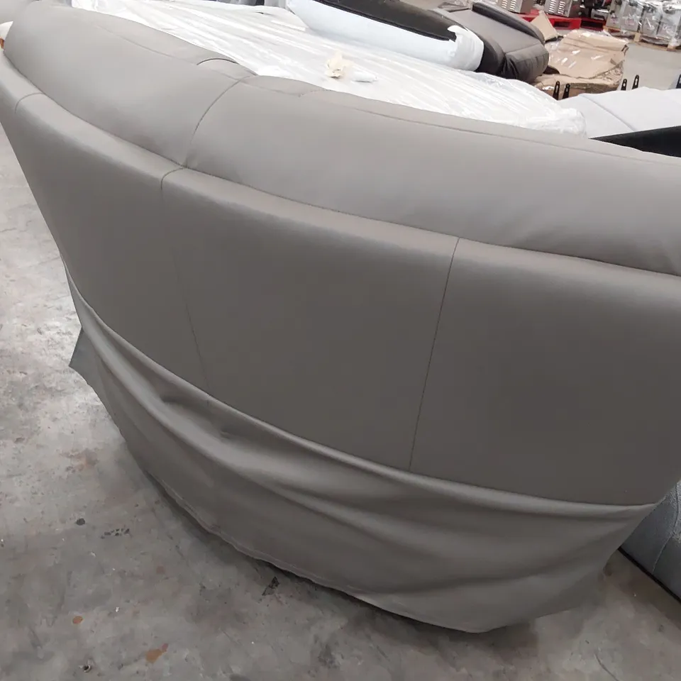 DESIGNER TIVOLI CORNER SECTION GREY LEATHER