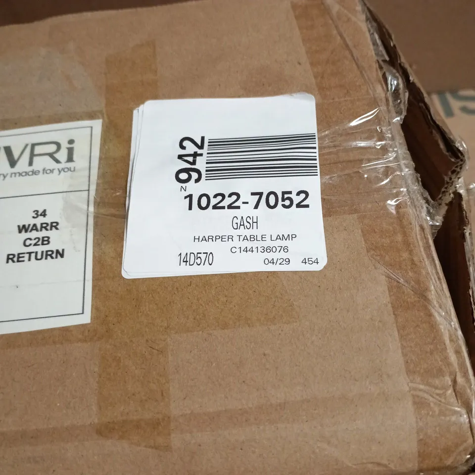 HARPER TABLE LAMP BOXED