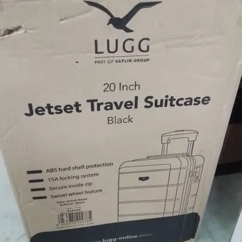 BOXED LUGG 20INCH JETSET TRAVEL SUITCASE BLACK