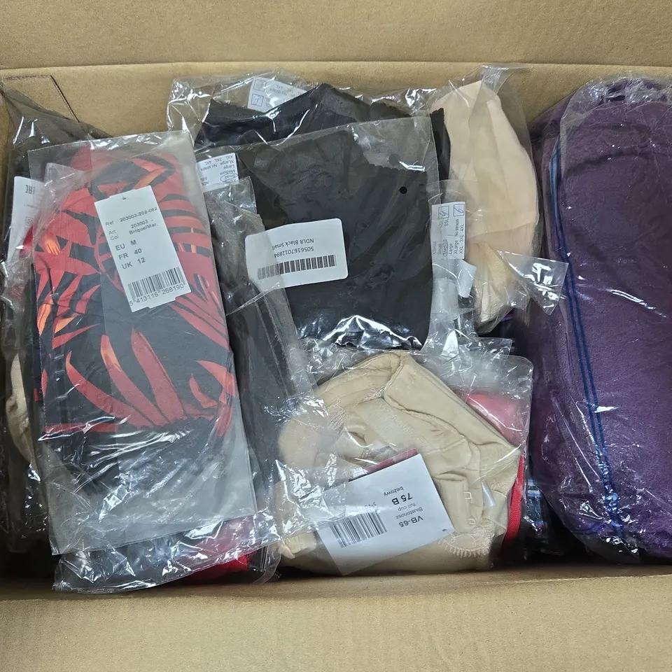 APPROXIMATELY 20 ASSORTED CLOTHING ITEMS IN VARIOUS COLOURS, SIZES, AND STYLES TO INCLUDE BRANDS SUCH AS SLENDERELLA, BERLEI, WHAT KATIE DID, ETC