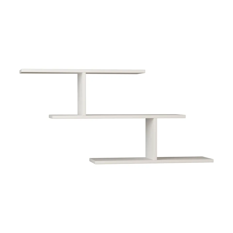 BOXED MISI WALL MOUNTED MODERN BOOKCASE DISPLAY UNIT W 104CM WIDE IN WHITE