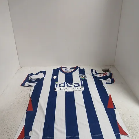MACRON WEST BROMWICH ALBION FOOTBALL CLUB LARGE ADULT HOME SHIRT TAGGED