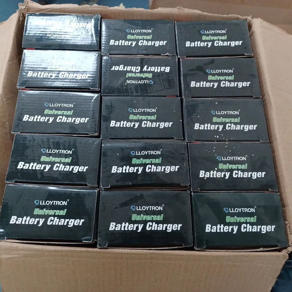 LOT OF 15 LLOYTRON UNIVERSAL BATTERY CHARGERS 